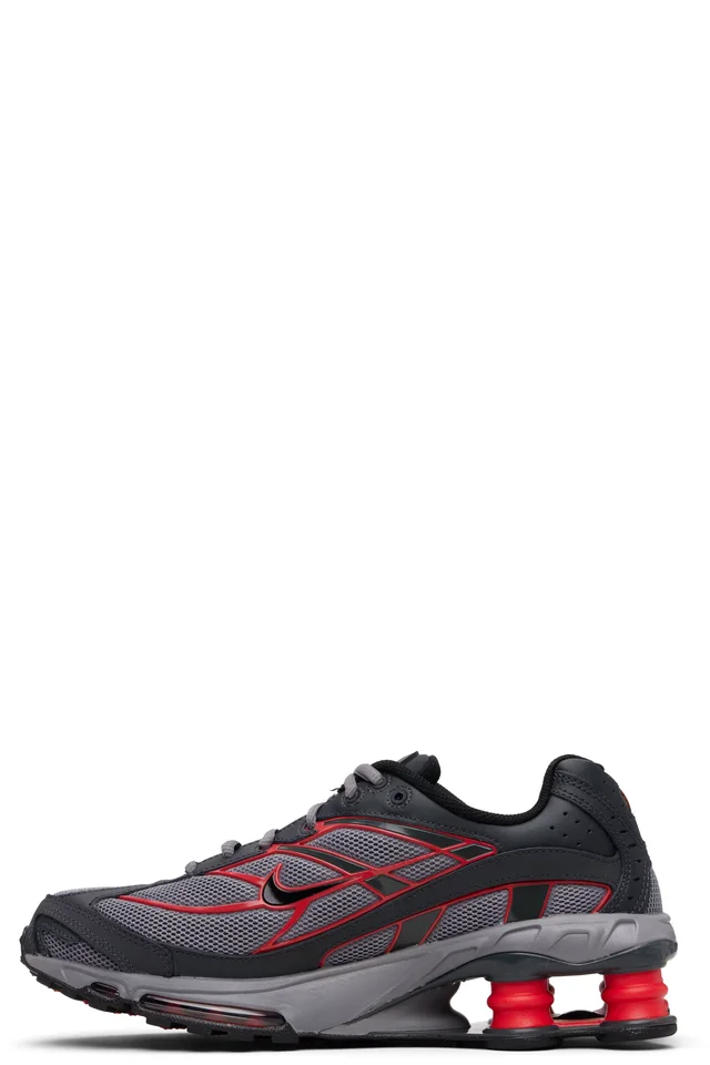 Gray & Red Nike Shox Ride 2 Sneakers, photo 3 of 5 from SSENSE