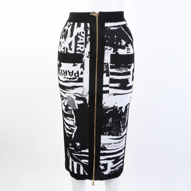 Balmain 발망 니트 밴딩 집업 스커트 from GUGUS