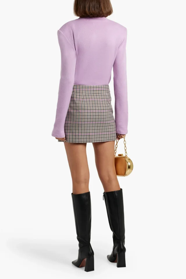 Veronica Beard Checked Tweed Mini Skirt in Grey, photo 3 of 4 from THE OUTNET