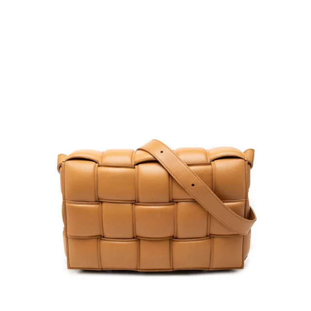 Brown Bottega Veneta Nappa Intrecciato Padded Cassette Crossbody in Brown Nappa leather from Designer Revival