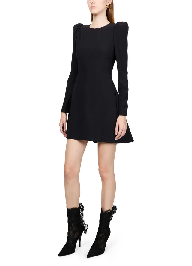 MCQUEEN Day mini dress in Black Acetate, silk, photo 6 of 6 from 24S (US)