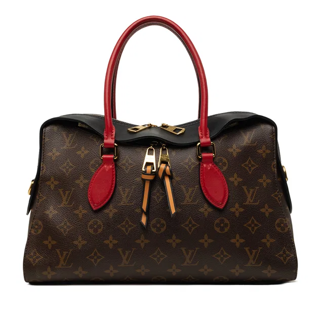 Brown Louis Vuitton Monogram Tuileries Satchel in Brown Coated canvas from Designer Revival