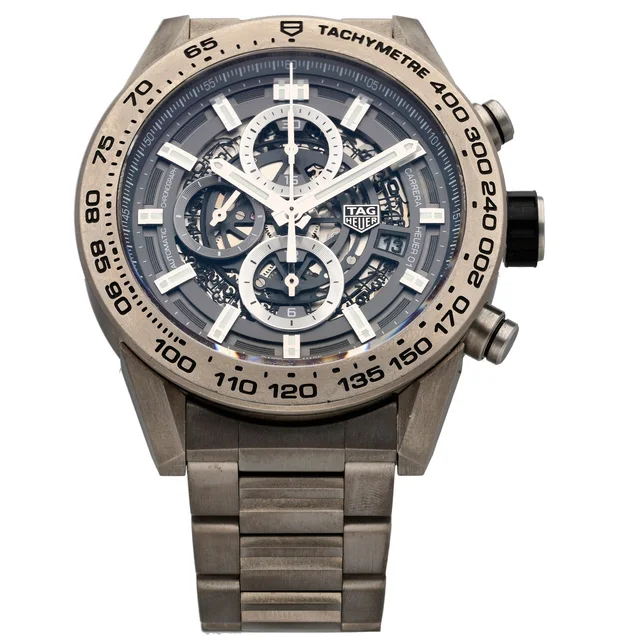 TAG Heuer Carrera CAR2A8A 45mm Titanium Watch from H&T