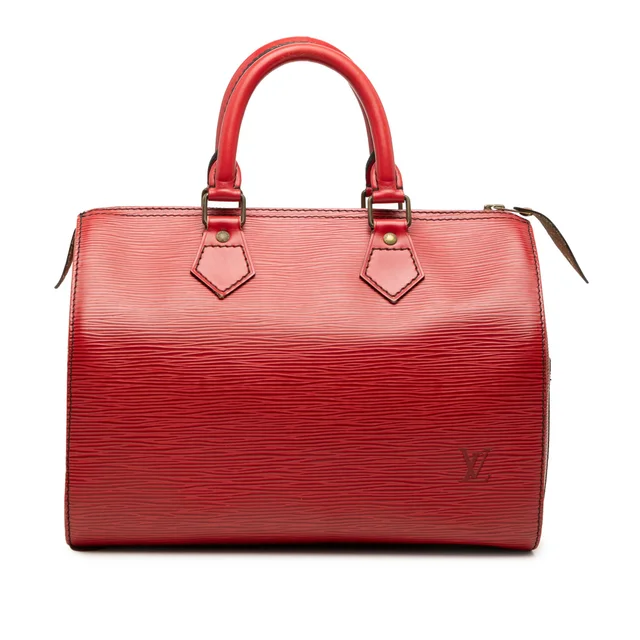 Red Louis Vuitton Epi Speedy 25 Boston Bag in Red Leather from Designer Revival, photo 1 of 1
