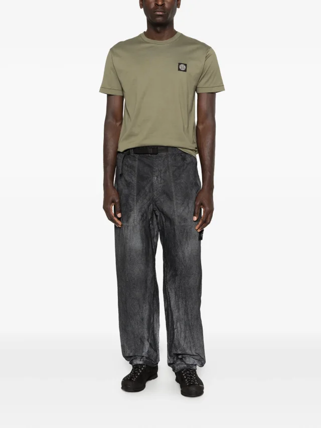 Stone Island 2100027 60/2 cotton jersey T-shirt in Green, photo 2 of 5 from FARFETCH