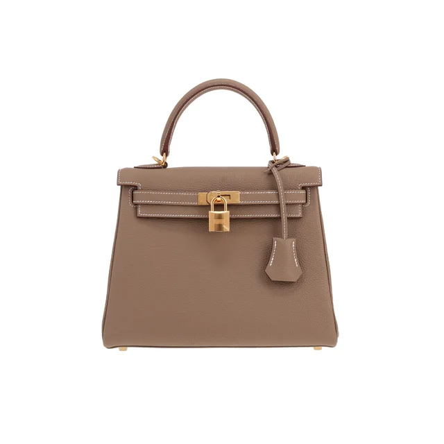 Hermès Kelly 25 cm handbag in Taupe Togo leather from Collector Square, photo 2 of 6