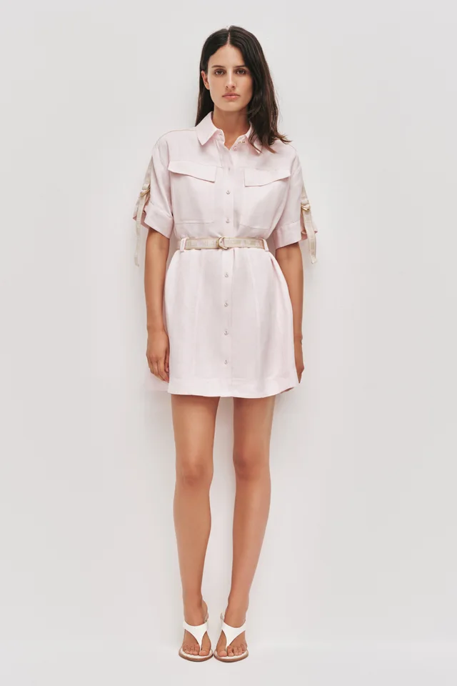 AJE Imogen Logo Mini Dress in Pink from Aje, photo 1 of 1