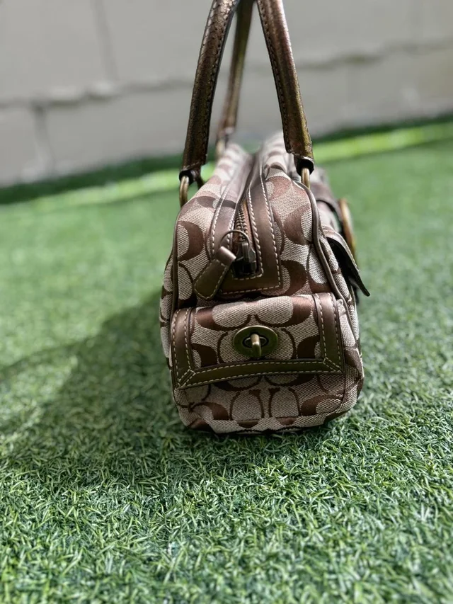 Coach Women's Shoulder bags - Brown/Multi in multicolor|brown|red from Depop, photo 1 of 1