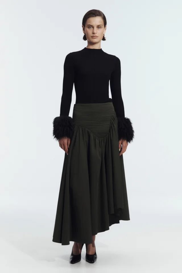 AJE Renata Midi Skirt in Green from Aje, photo 1 of 1
