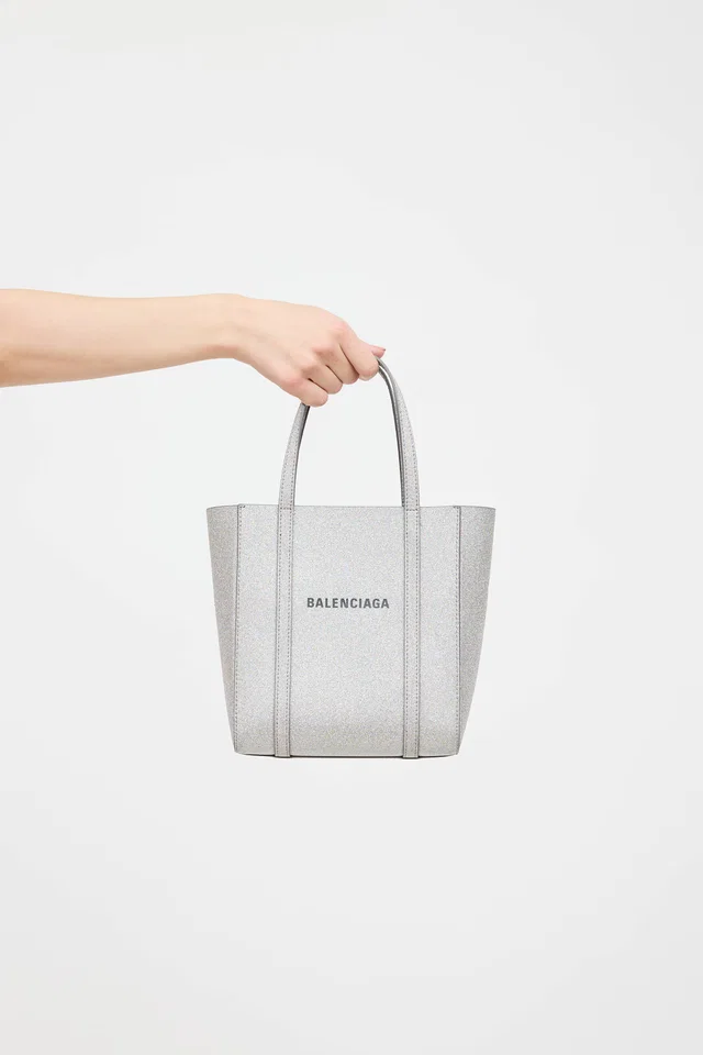 Balenciaga Every Glitter Logo Tote in Leather from VSP Consignment
