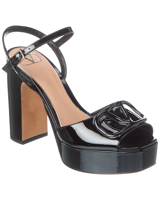 Valentino VLogo 115 Patent Platform Sandal, image 1 of 1 from Rue La La