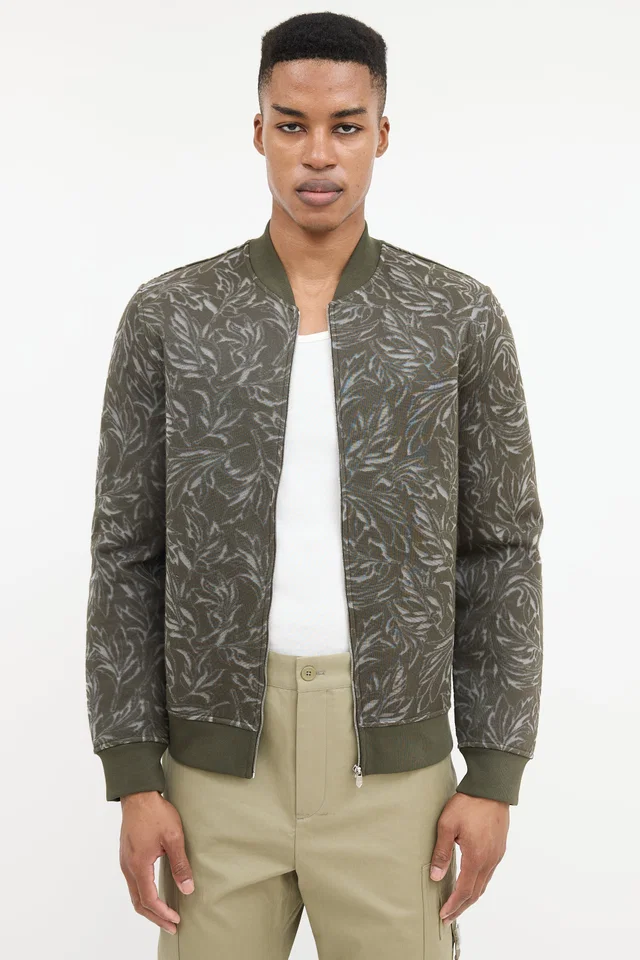 Hermès Knit Jacquard Bomber Jacket in Nylon from VSP Consignment