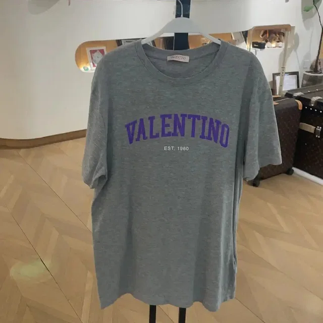 Valentino Garavani M Size Light Grey Cotton Women's T Shirt in gray from Grailed