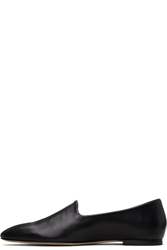 Aeyde Black Vanna Almond-Toe Loafers, photo 3 of 5 from SSENSE