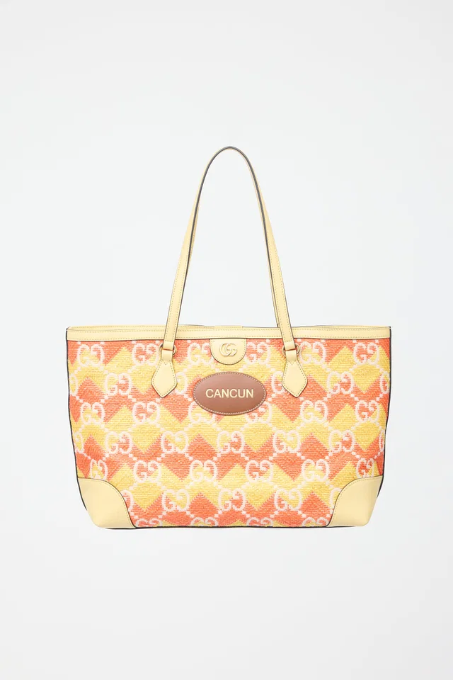 Gucci Leather & Raffia GG Cancun Ophidia Bag in Raffia from VSP Consignment