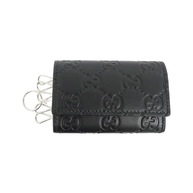 Gucci 779824 CWC1N Key Case in 1000/BLACK gucci signature leather from KOMEHYO