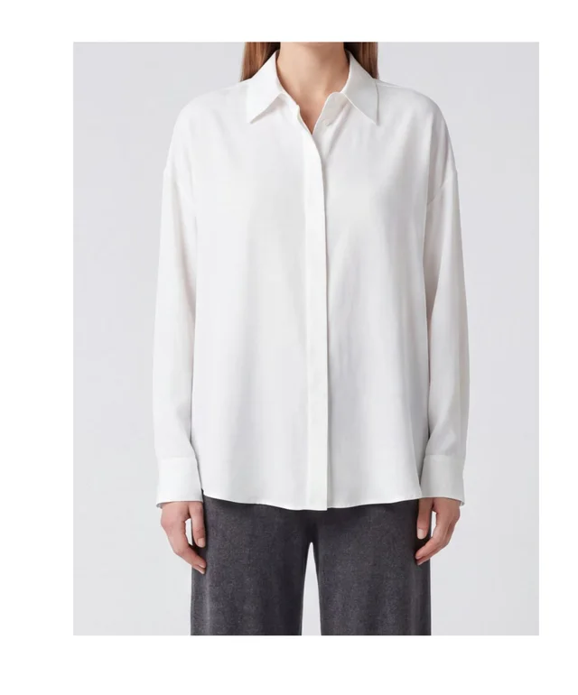 Dondup oversized crepe de chine shirt, photo 4 of 4 from SENSER