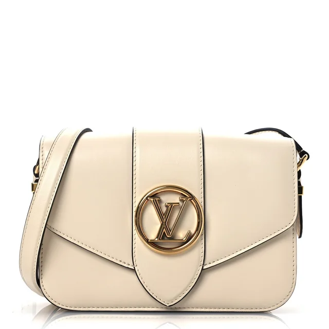 Louis Vuitton Pont 9 Smooth Calfskin Leather Bag - Cream in White Calfskin from H&T