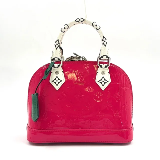 Louis Vuitton Alma BB Monogram Vernis Hot Pink Leather Patent White Handbag in White Patent leather from The Reluxe