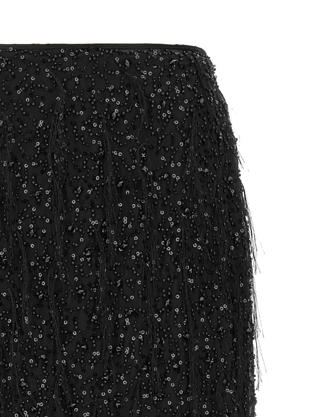 Twinset Sequined Fringe Midi Skirt, photo 3 of 4 from SENSER