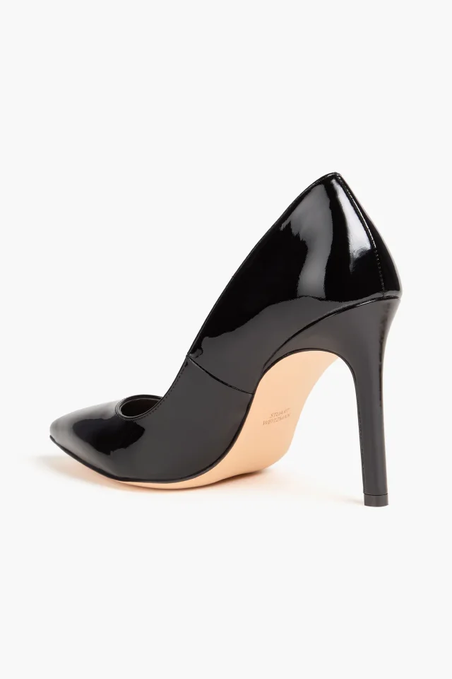 Stuart Weitzman Leigh 95 patent-leather pumps in Black, photo 3 of 4 from THE OUTNET