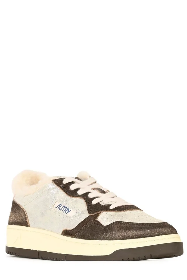 AUTRY Shearling Trim Low-Top Sneakers, photo 2 of 3 from SENSER