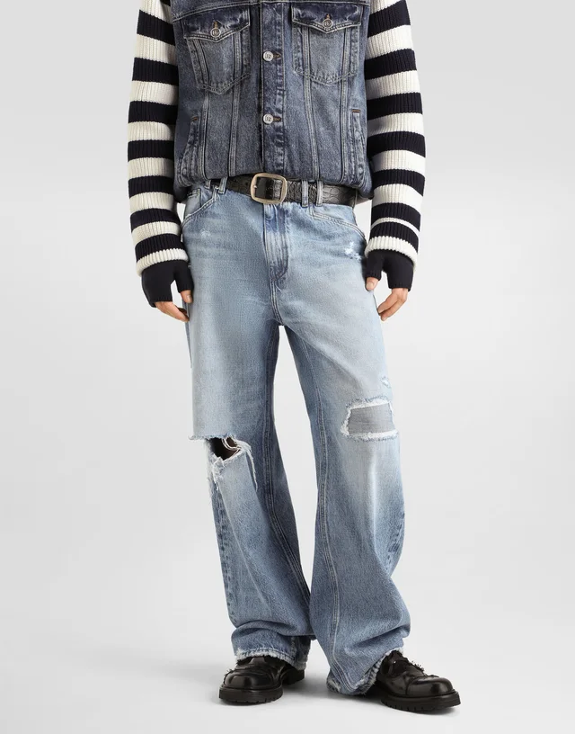 Dolce & Gabbana Distressed Straight-Leg Jeans, photo 4 of 5 from SENSER