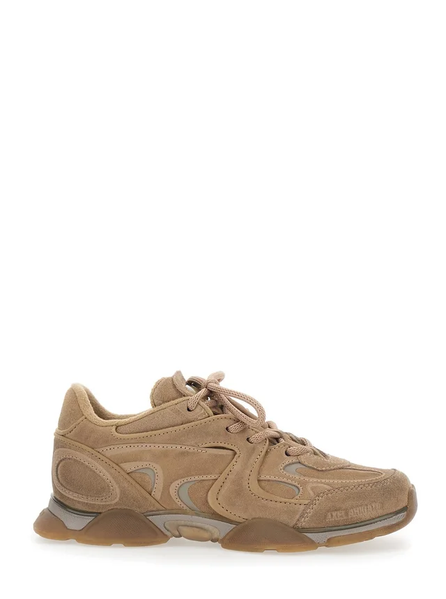 AXEL ARIGATO Brown Sneaker 'Eris' Low Top with Logo Patch on the Tongue in Leather and Fabric Woman in Brown 86% Leather 14% Textile, photo 2 of 8 from Gaudenzi Boutique