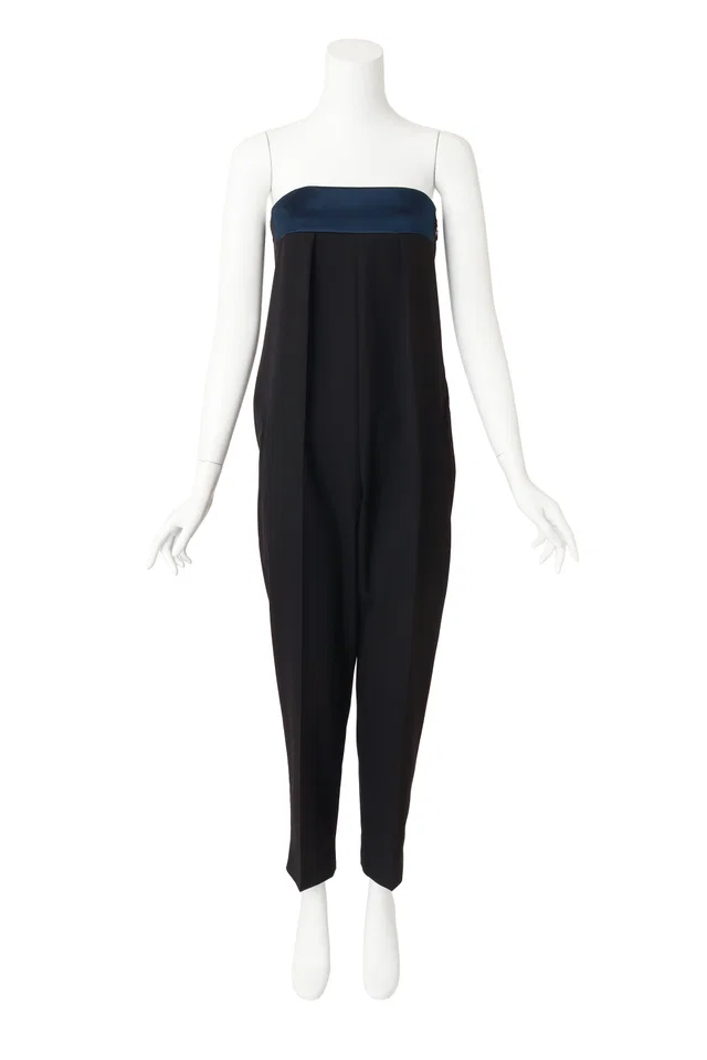 Saint Laurent 2007 F/W Tuxedo Bustier Jumpsuit in Satin from Recess LA