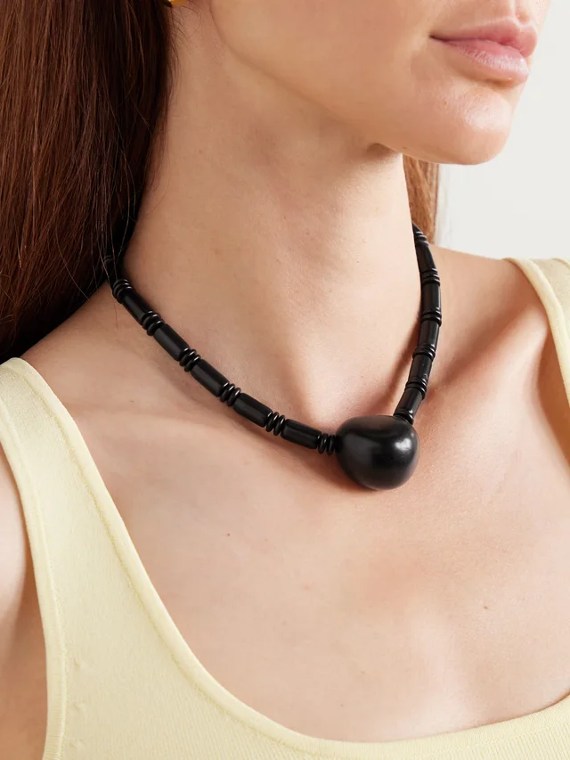 HUNTING SEASON The Choker tagua and leather necklace in Black, photo 2 of 2 from NET-A-PORTER (Canada)