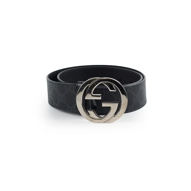 Gucci GG logo Monogram Belt Size 80 in Leather from The Purse Affair
