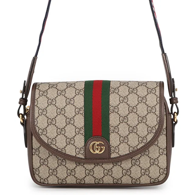 Gucci GG Supreme Ophidia Shoulder Bag Beige/Multicolor722117 GG Supreme Leather Size Small in Beige Leather from GALLERY RARE