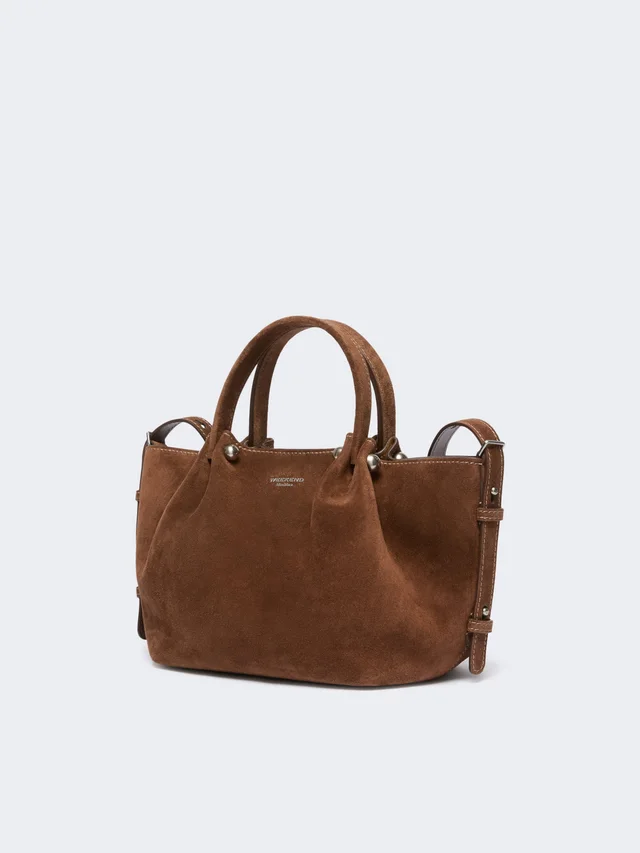 Weekend Max Mara Small suede tote bag, photo 2 of 6 from SENSER