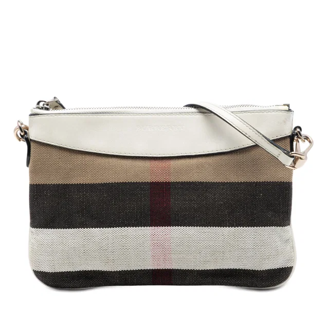 Brown Burberry Mega Check Canvas Peyton Crossbody in Brown Canvas from Designer Revival, photo 1 of 1