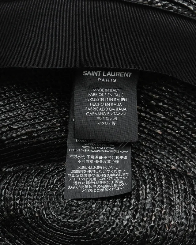 Saint Laurent Black Hat in Black Woven leather from A Retro Tale, photo 6 of 9