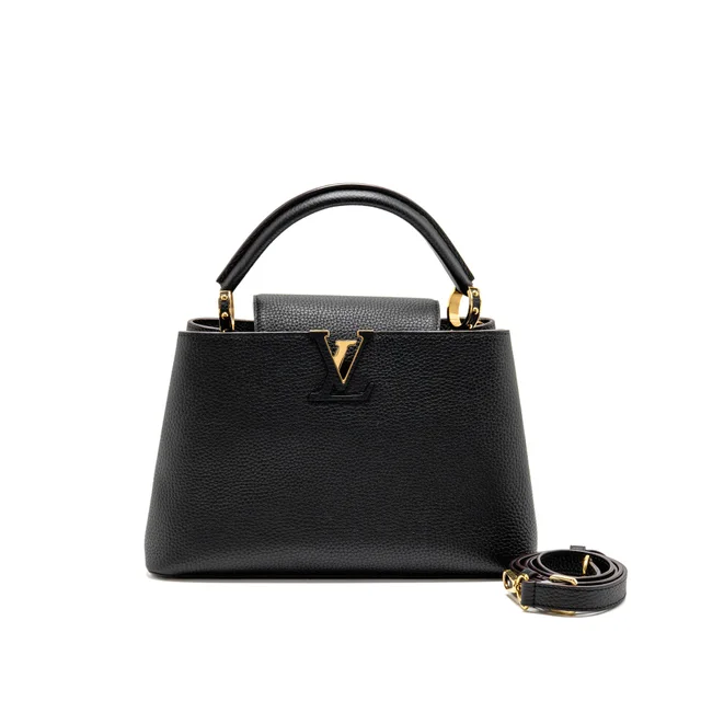 Louis Vuitton Capucines MM calfskin Black GHW in Black Calfskin from EMIER