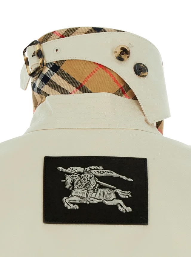 BURBERRY 'Summerside' Beige Trench Coat with Classic Collar and EKD Patch on the Back in Cotton for Women in Beige 100% Cotton, photo 8 of 8 from Gaudenzi Boutique