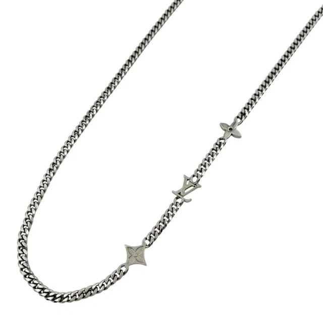 Louis Vuitton Monogram Low Necklace Metal Silver in Silver from The Reluxe