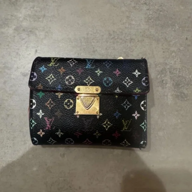 Louis Vuitton Women's Wallets - Black/Multi in black|multicolor from Depop, photo 1 of 1