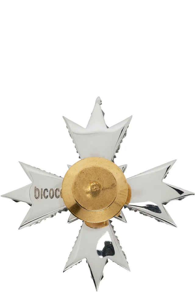 Emanuele Bicocchi Silver Crest Brooch, photo 2 of 2 from SSENSE