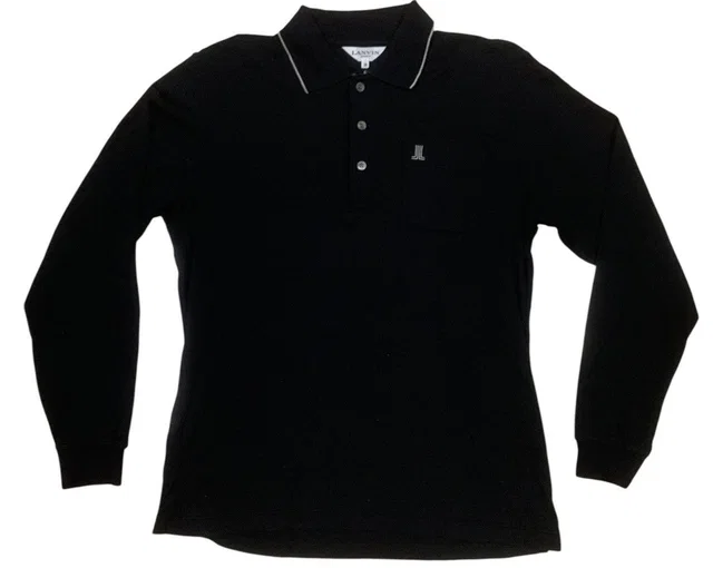 Lanvin Sport Polo Longsleeve in black from Grailed