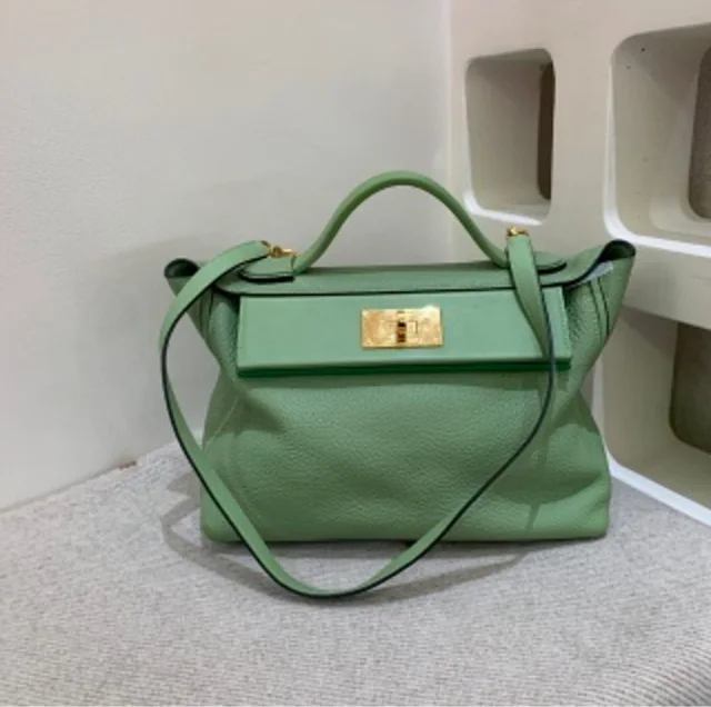 Hermès 2424 Avocado Green Small Y-Cut in Green from Luxury Promise