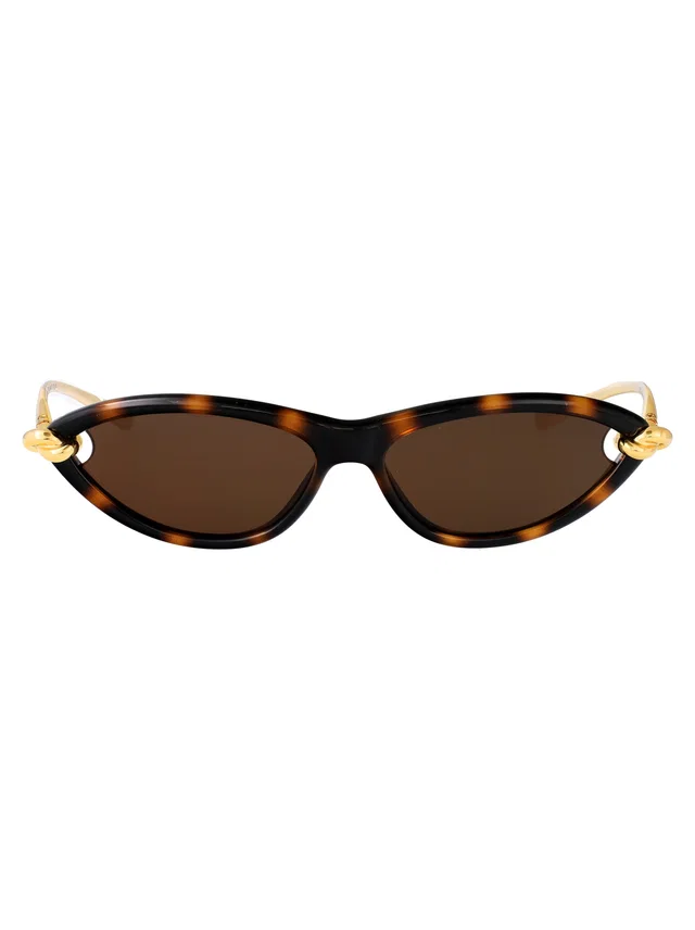 Bottega Veneta Bv1390s Cat-Eye Tortoiseshell Sunglasses — Brown Metal in Brown from HEWI