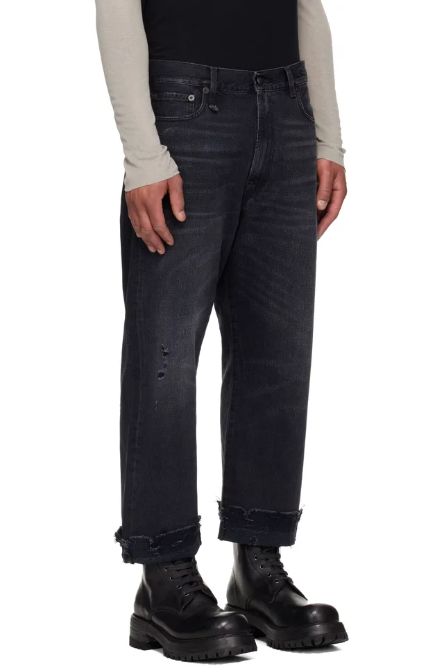 R13 Black Washed Boyfriend Jeans, photo 2 of 3 from SSENSE