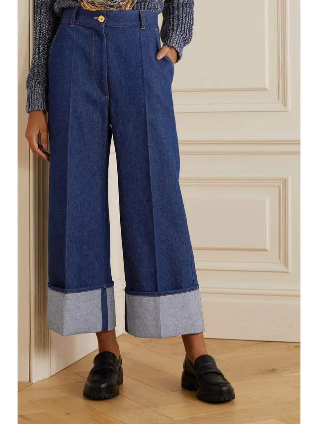 PATOU High-rise wide-leg organic jeans in blue 92% Cotton 8% Polyester, photo 3 of 7 from NET-A-PORTER (Canada)