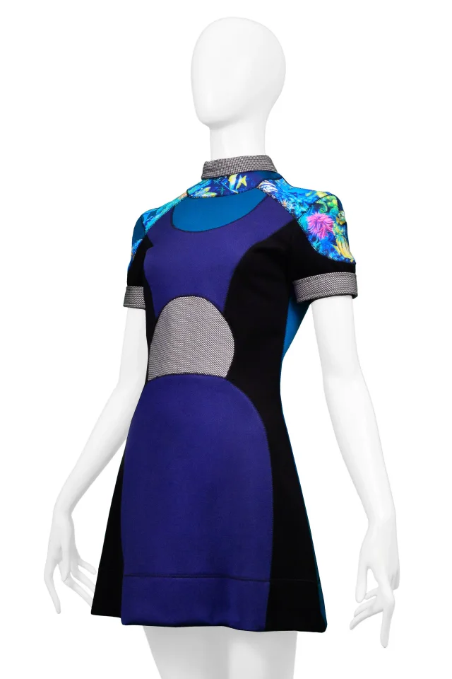 Balenciaga Neoprene Scuba Dress 2003 in Woven leather from Resurrection Vintage, photo 6 of 7