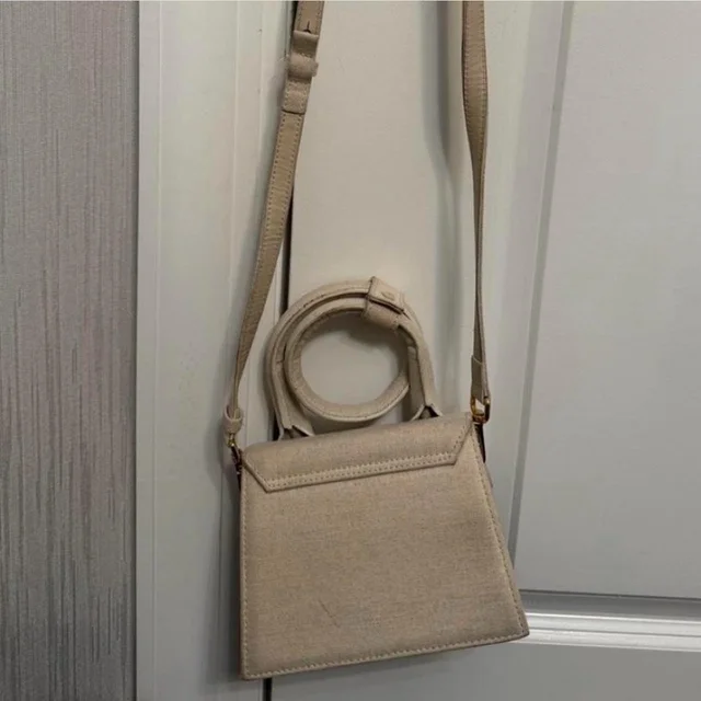 Jacquemus Women's Shoulder bags - Cream/Tan in neutral|brown from Depop, photo 2 of 4