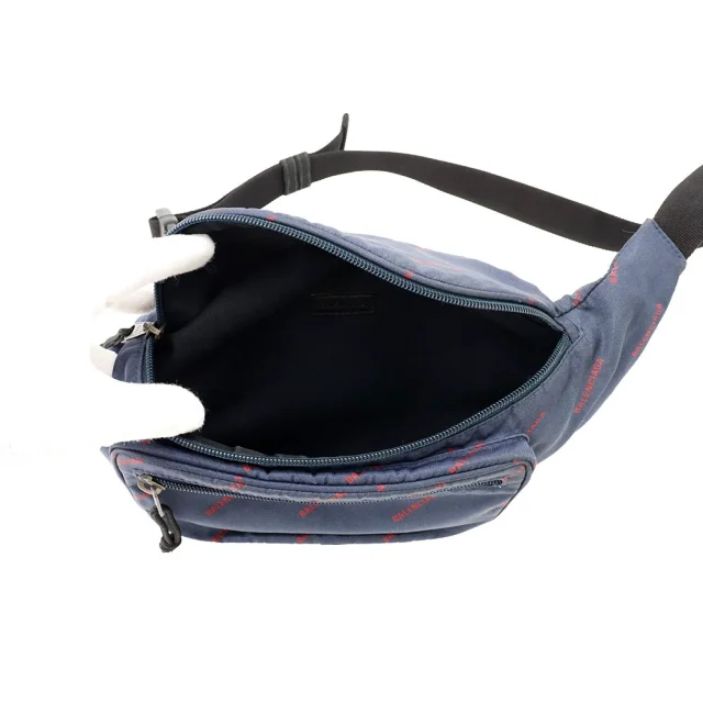 Balenciaga Explorer Belt Pack Crossbody Bag Navy/Red482389 Nylon in Navy Nylon from GALLERY RARE, photo 6 of 19
