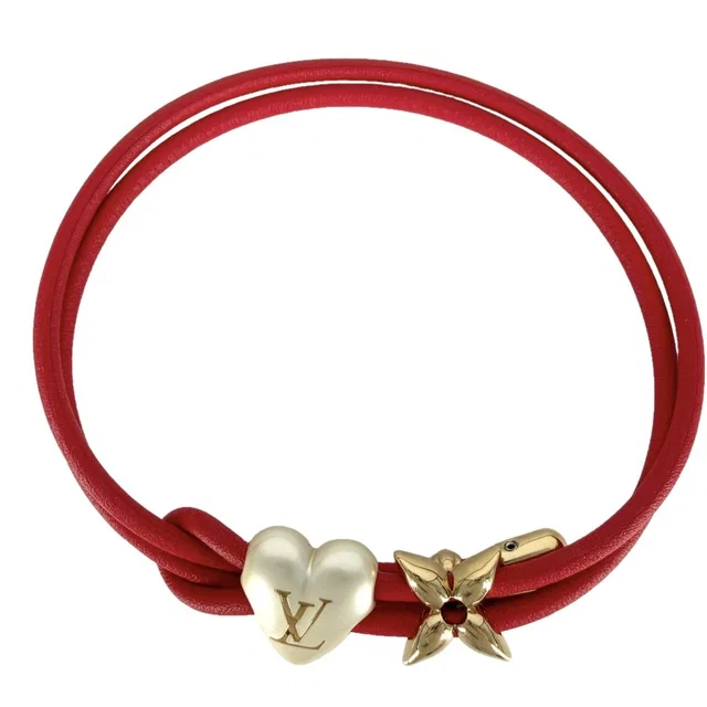 Louis Vuitton Gold Vintage Bracelet in Red from The Reluxe