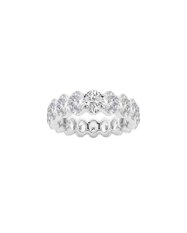 Lab Grown Diamonds Platinum 4.95 ct. tw. Lab-Grown Diamond Eternity Ring, image 1 of 1 from Rue La La